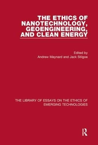 Cover for Ethics of Nanotechnology, Geoengineering, and Clean Energy