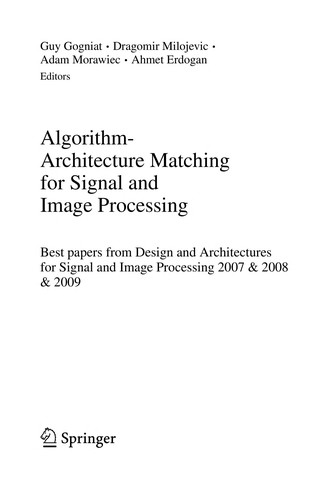 Cover for Algorithm-Architecture Matching for Signal and Image Processing