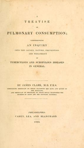 Cover for A treatise on pulmonary consumption