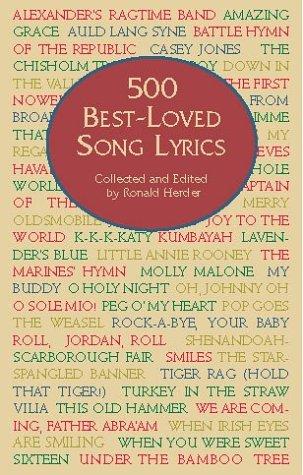 Cover for 500 best-loved song lyrics