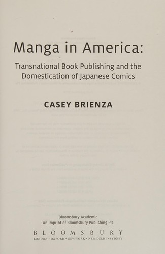 Cover for Manga in America
