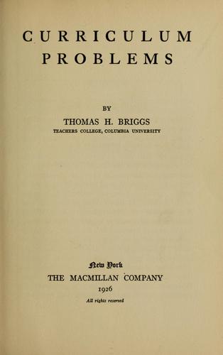 Cover for Curriculum problems