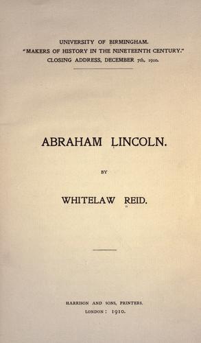 Cover for Abraham Lincoln