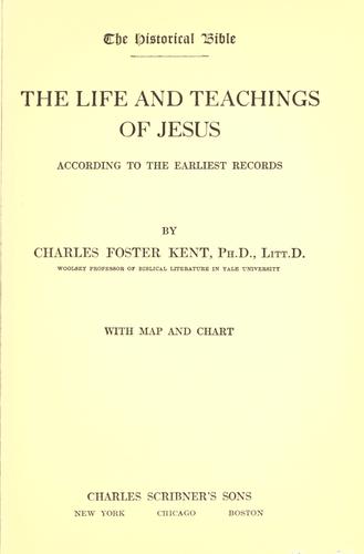 Cover for The life and teachings of Jesus