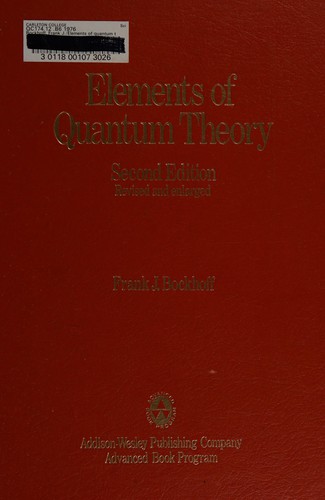 Cover for Elements of quantum theory