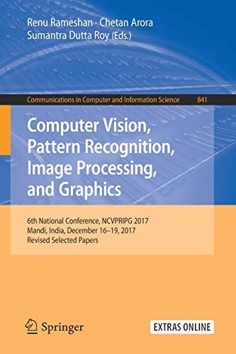 Cover for Computer Vision, Pattern Recognition, Image Processing, and Graphics