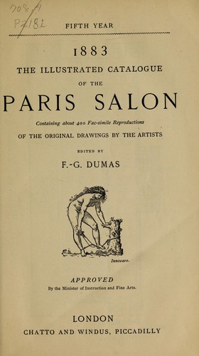 Cover for The illustrated catalogue of the Paris Salon containing about 400 fac-simile reproductions of the original drawings by the artists