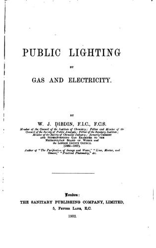 Cover for Public Lighting by Gas and Electricty