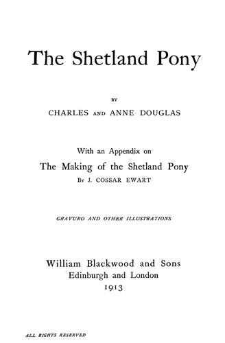 Cover for The Shetland pony