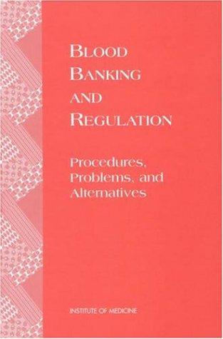 Cover for Blood banking and regulation
