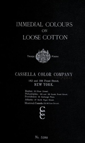 Cover for Immedial colours on loose cotton
