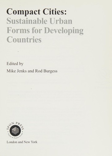 Cover for Compact cities