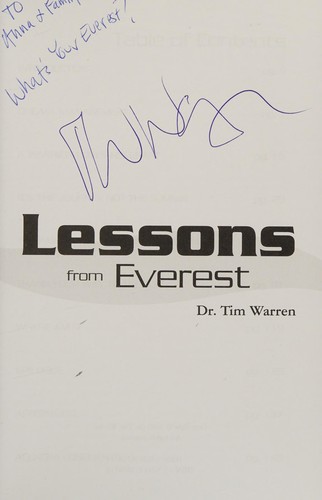 Cover for Lessons from Everest