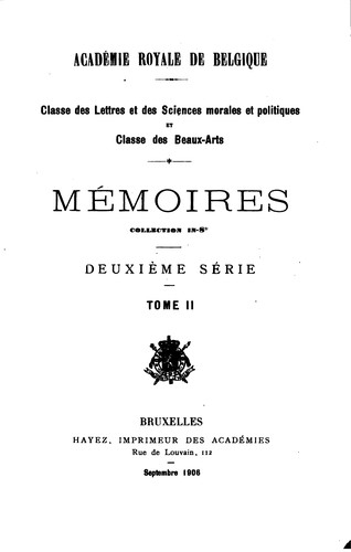 Cover for Mémoires