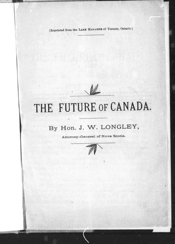 Cover for The future of Canada