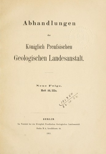 Cover for Die rezenten Kaustobiolithe und ihre Lagerstätten