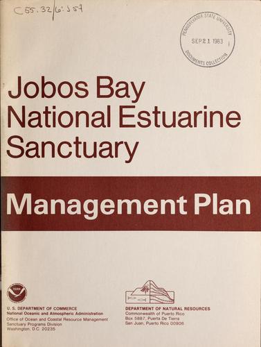 Cover for Jobos Bay National Estuarine Sanctuary Management Plan.