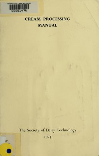 Cover for Cream processing manual