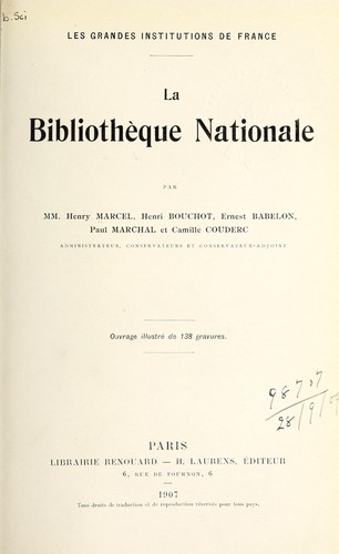 Cover for La Bibliothèque Nationale