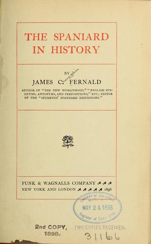 Cover for The Spaniard in history.