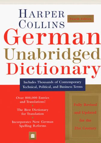 Cover for Collins German Unabridged Dictionary, 4th Edition