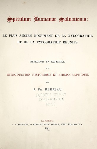 Cover for Speculum humanae salvationis