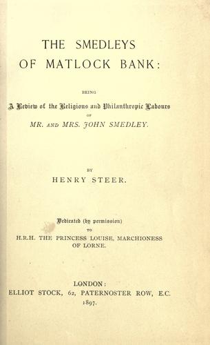 Cover for The Smedleys of Matlock Bank