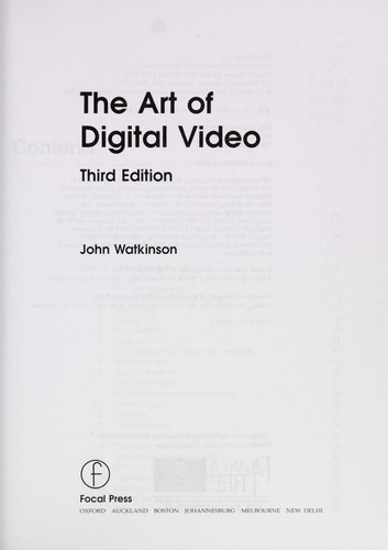 Cover for The art of digital video
