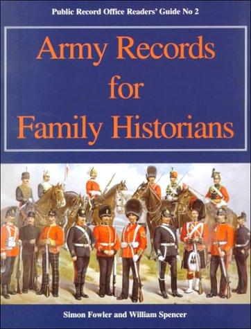 Cover for Army Records for Family History (Public Record Office Readers' Guide No 2)