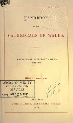 Cover for Handbook to the Cathedrals of Wales.