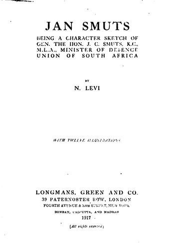 Cover for Jan Smuts