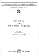 Cover for Dynamics of High-Speed Vehicles