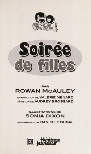 Cover for Soiree de filles