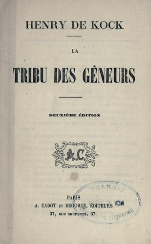 Cover for tribu des gêneurs.