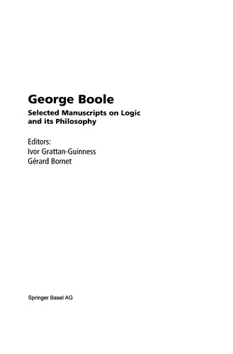 Cover for George Boole