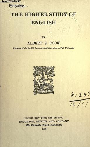 Cover for The higher study of English.
