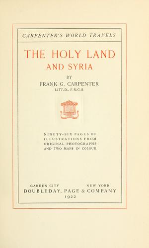 Cover for The Holy Land and Syria