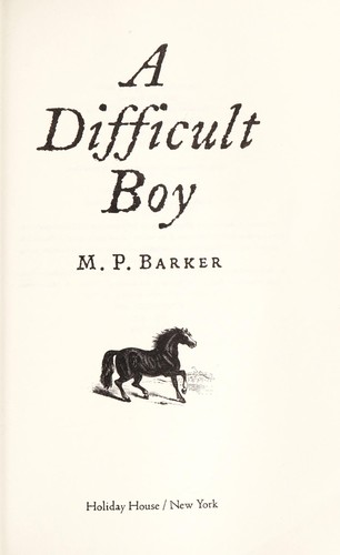 Cover for A difficult boy