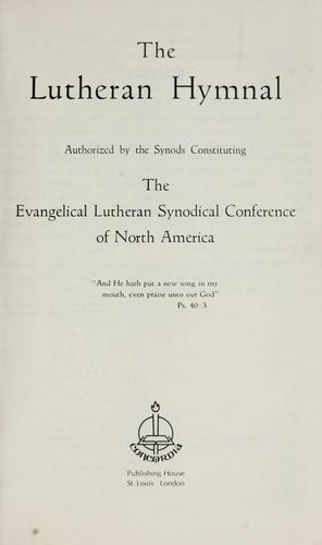Cover for American Lutheran hymnal