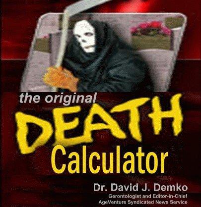 Cover for "The Original Death Calculator" now incorporated into the all new "Youth'n Your Life" deluxe edition (2007) ISBN 0977662624