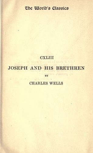Cover for Joseph and his brethren