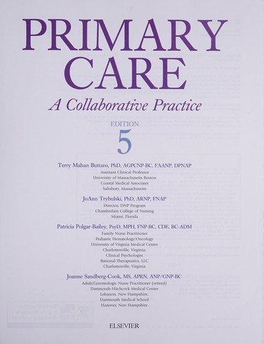 Cover for Primary Care
