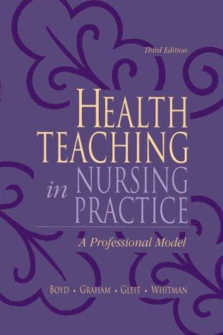Cover for Health teaching in nursing practice