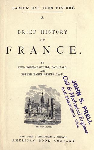 Cover for A brief history of France