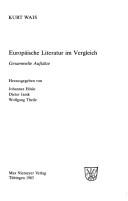 Cover for Europäische Literatur im Vergleich