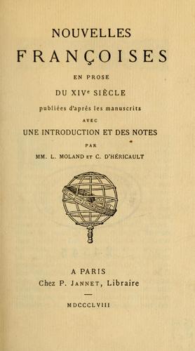 Cover for Nouvelles françoises en prose du XIVe siècle