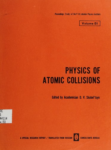 Cover for Physics of atomic collisions.