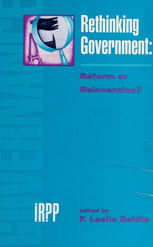 Cover for Rethinking government
