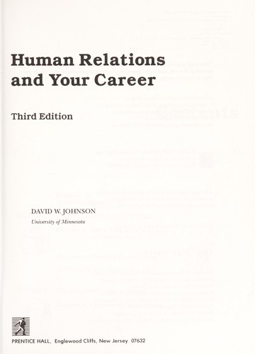 Cover for Human relations and your career