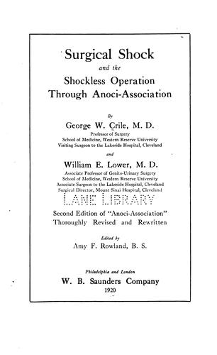 Cover for Surgical shock and the shockless operation through anoci-association